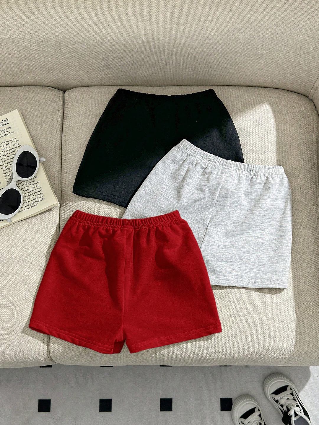 Set de pantaloni scurți SHEIN, roșu