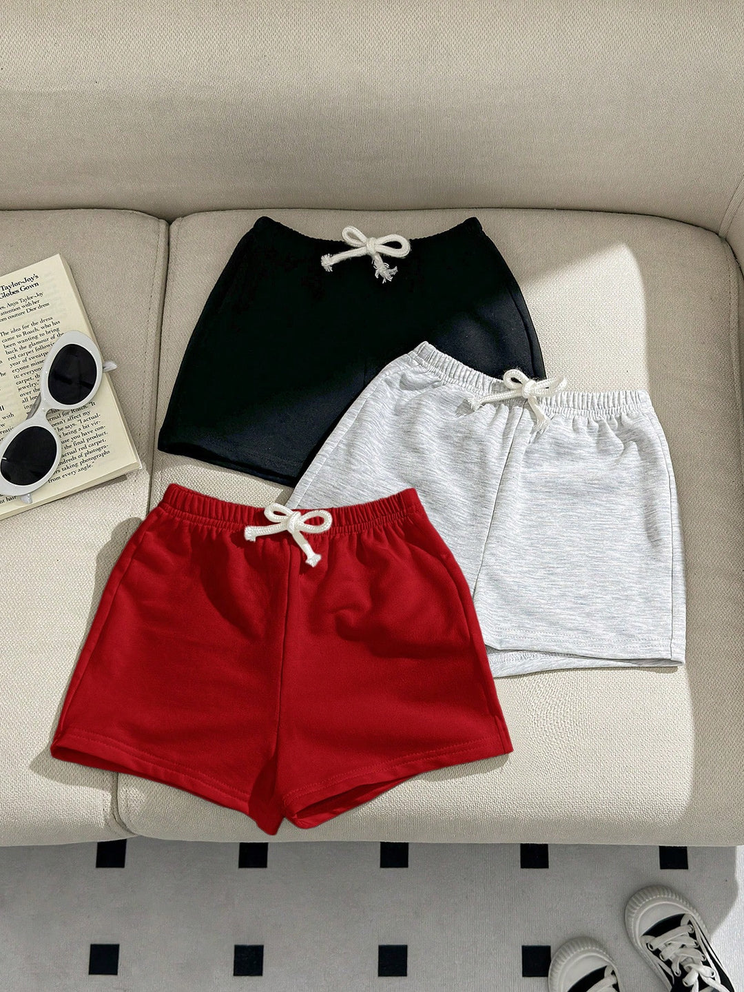 Set de pantaloni scurți SHEIN, roșu