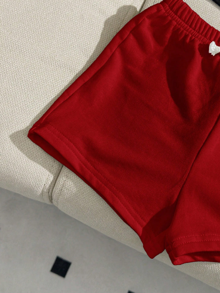 Set de pantaloni scurți SHEIN, roșu