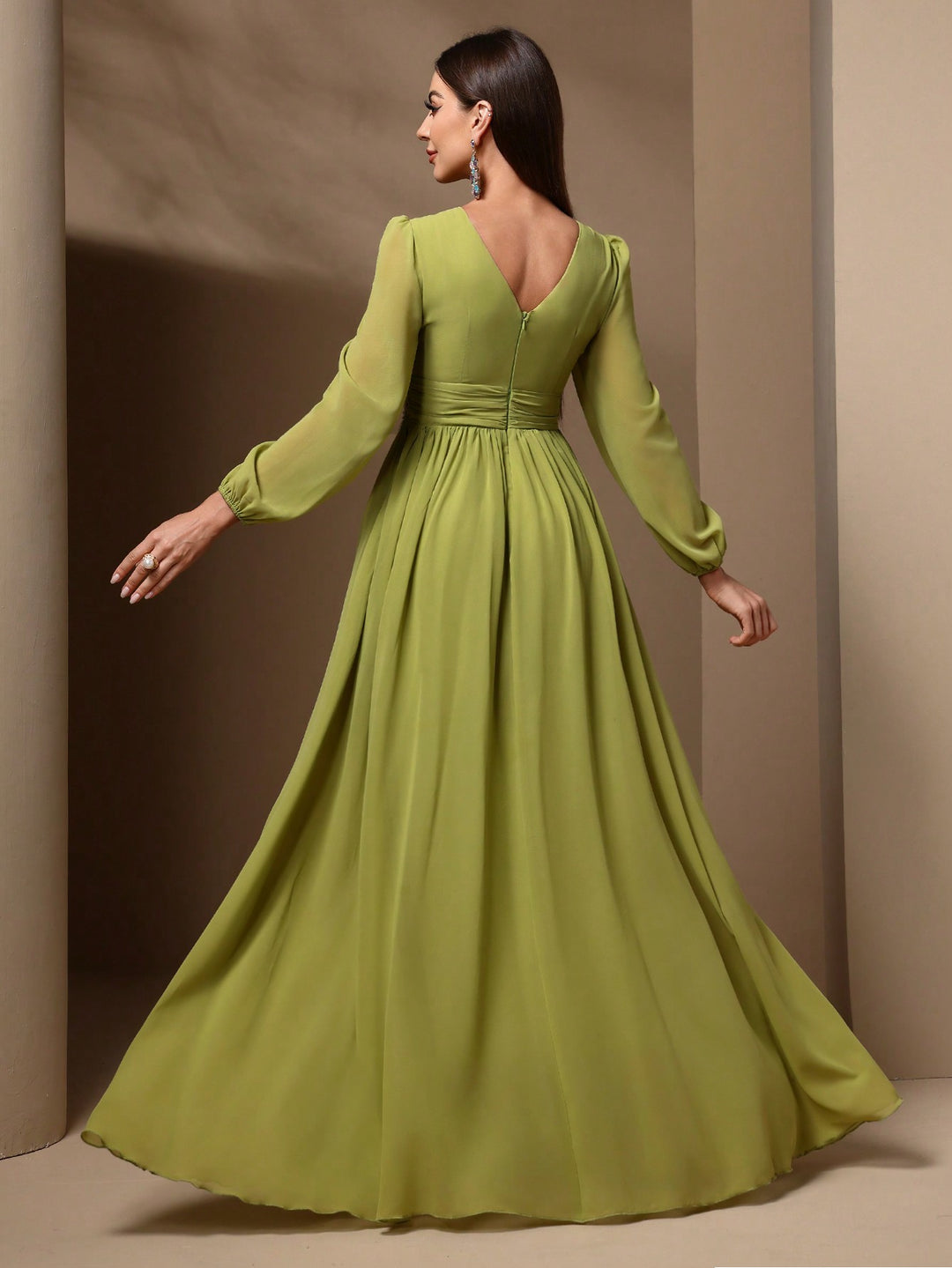 Rochie maxi SHEIN, verde