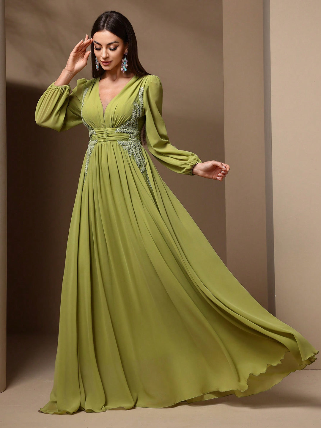Rochie maxi SHEIN, verde