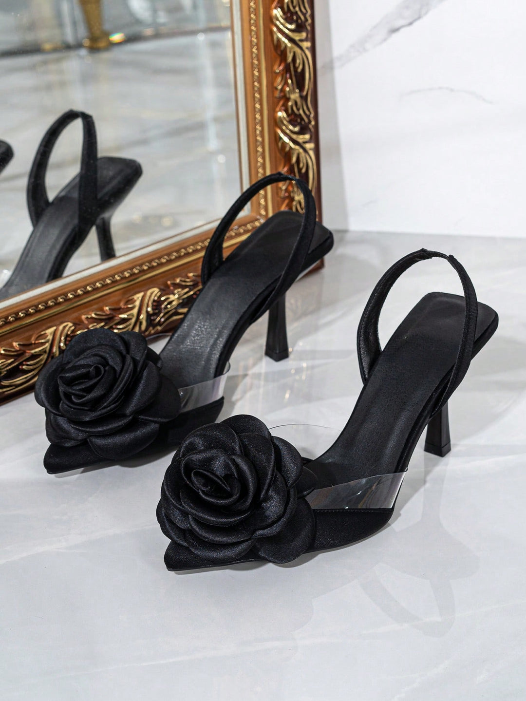 Pantofi cu toc SHEIN, negru