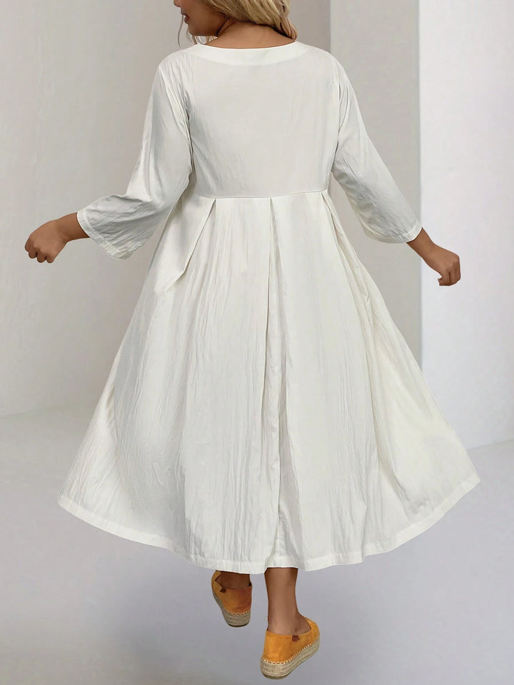 Rochie midi Shein Curve+, crem