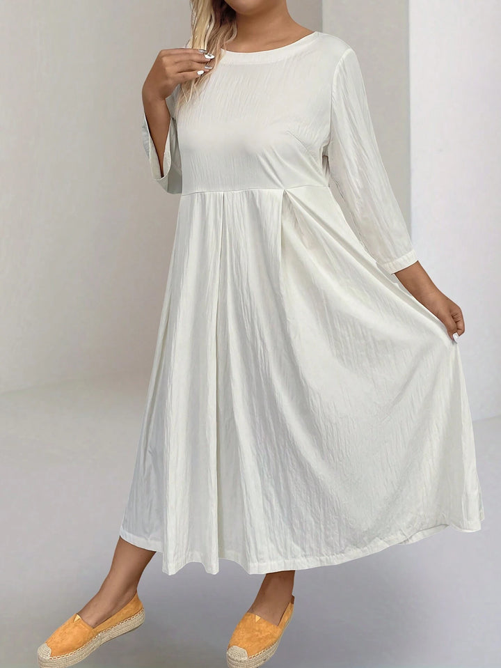 Rochie midi Shein Curve+, crem