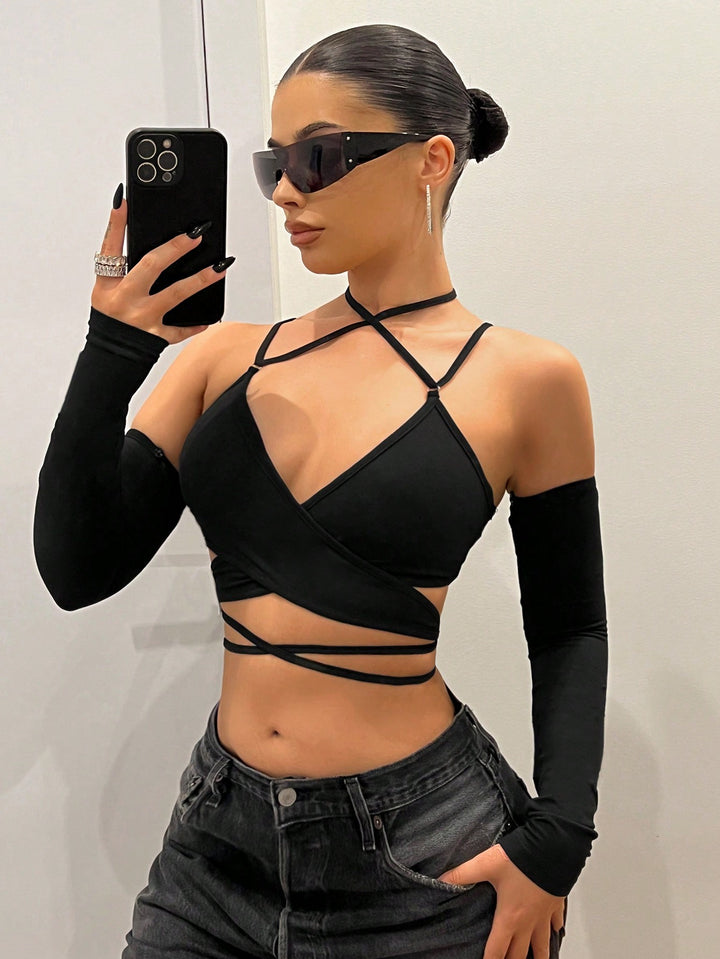 Top SHEIN, negru