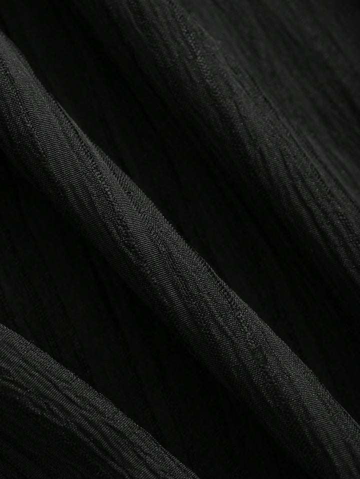Cămașă cu mânecă scurtă SHEIN, negru