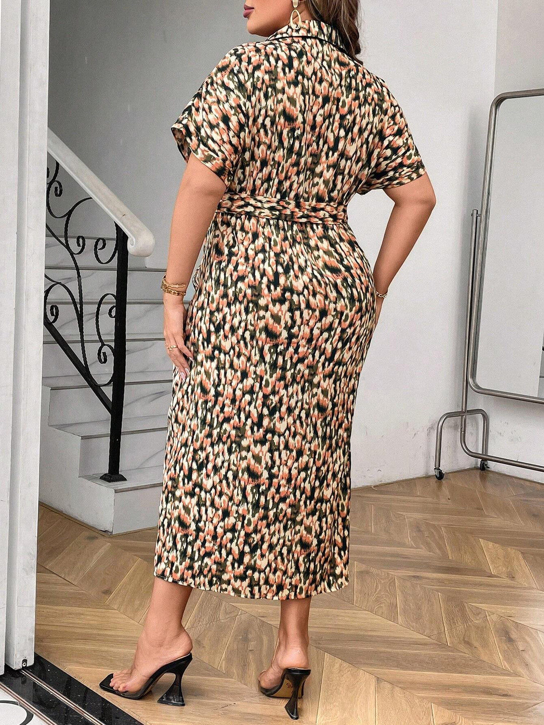 Rochie midi SHEIN, mix culori