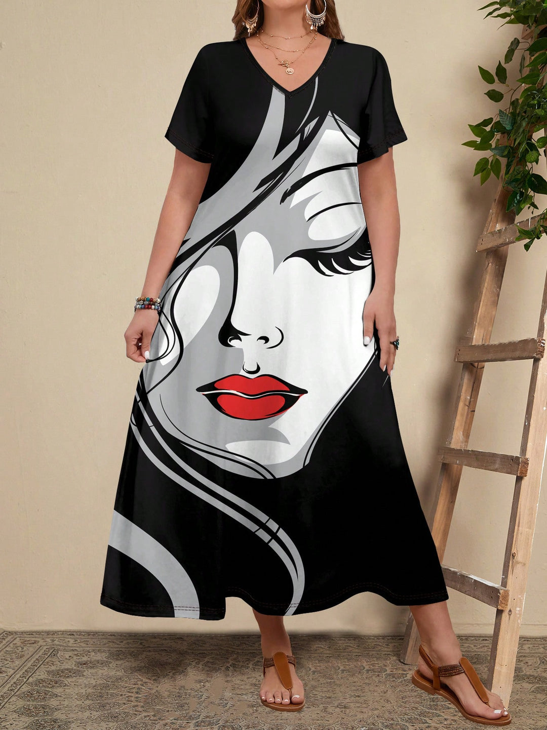 Rochie maxi SHEIN, mix culori