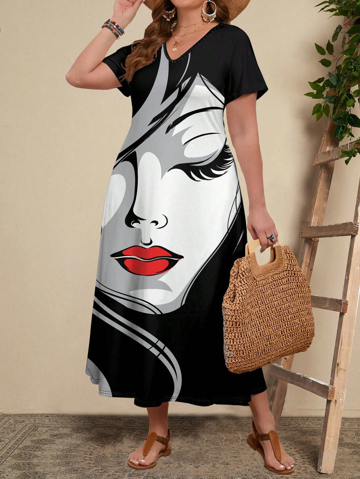 Rochie maxi SHEIN, mix culori