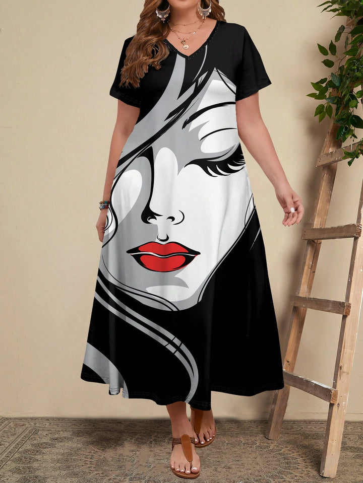 Rochie maxi SHEIN, mix culori