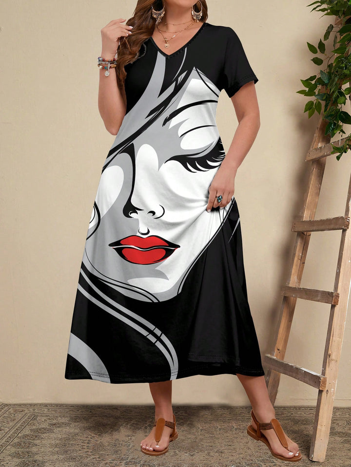Rochie maxi SHEIN, mix culori