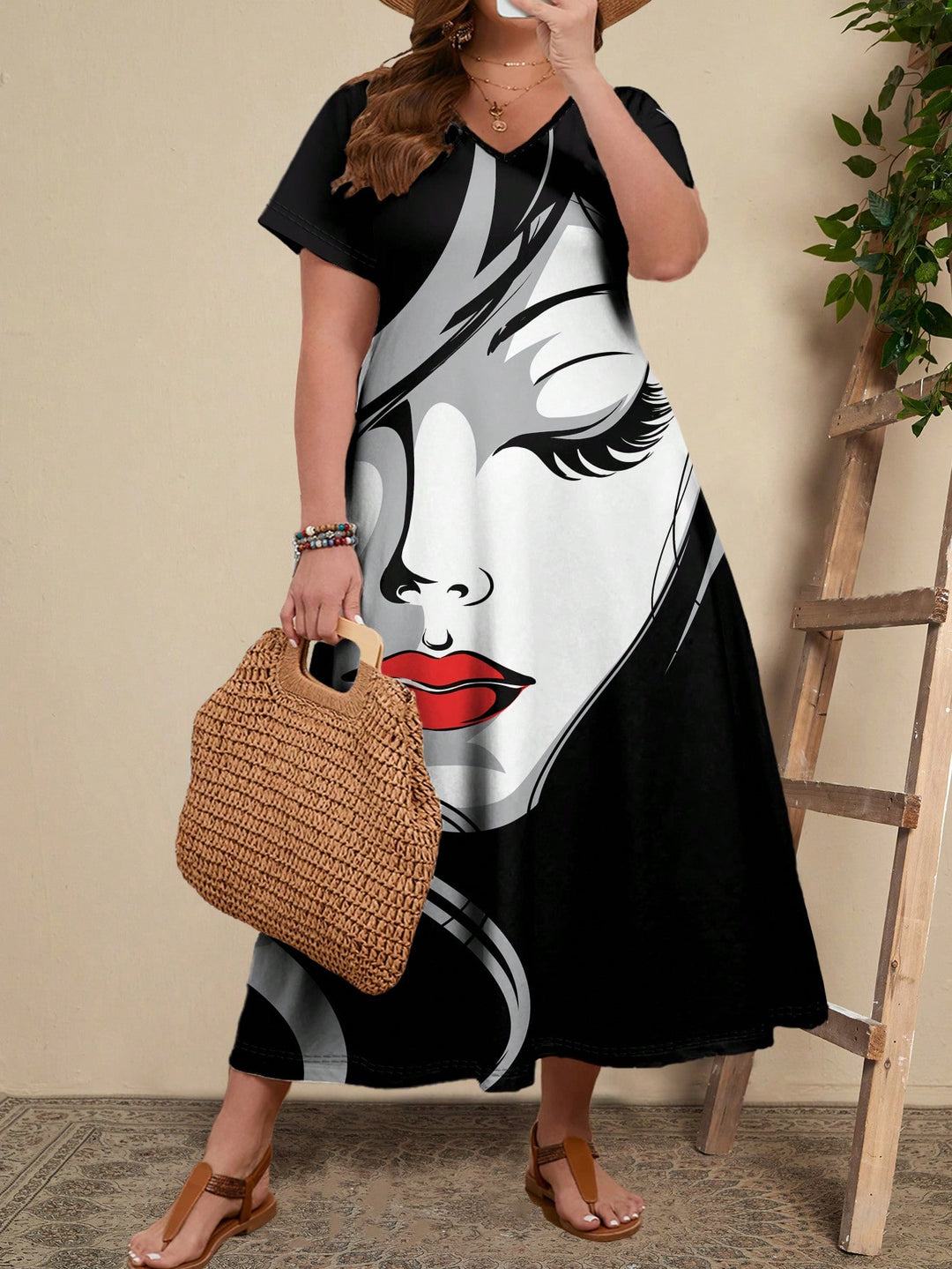 Rochie maxi SHEIN, mix culori