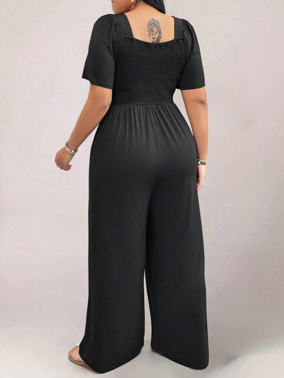 SHEIN hosszú jumpsuit, fekete