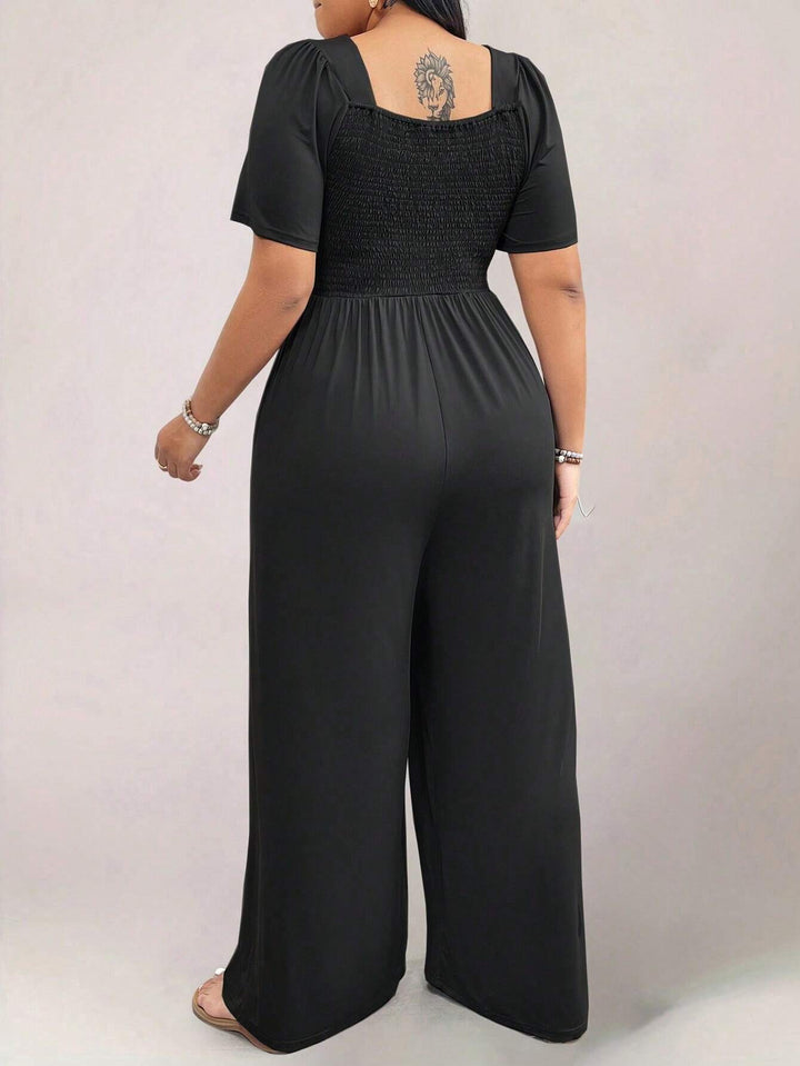 SHEIN hosszú jumpsuit, fekete
