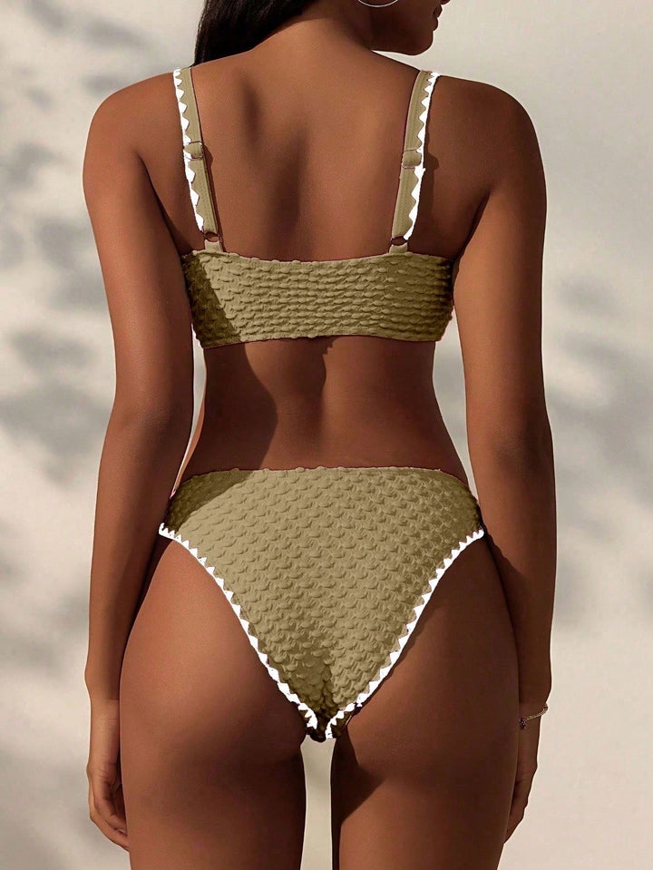 Set bikini SHEIN, kaki