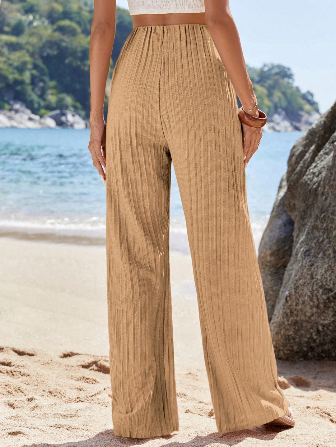Pantaloni SHEIN, maro