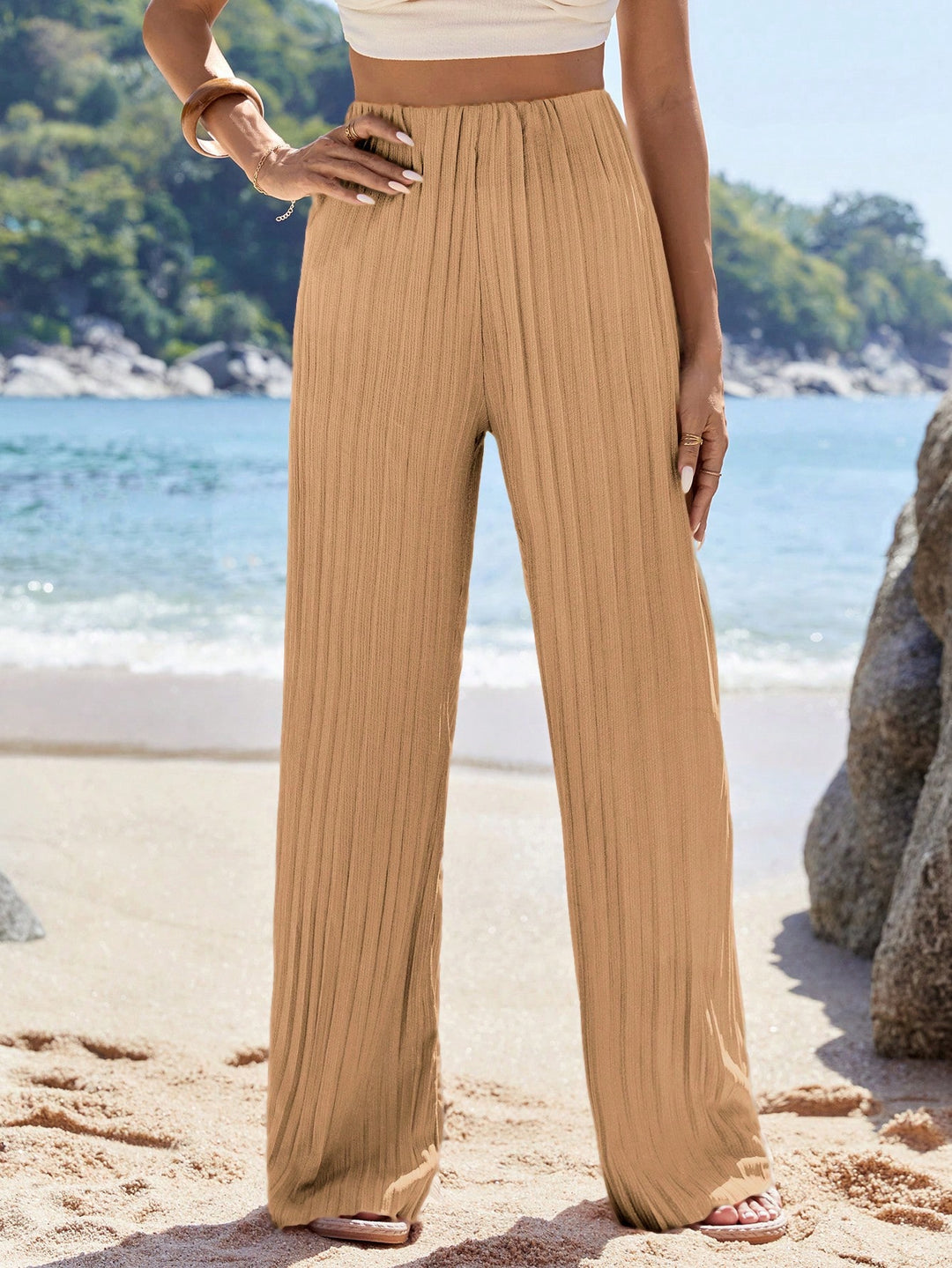 Pantaloni SHEIN, maro