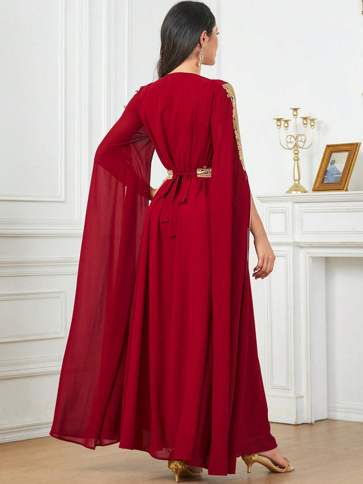 Set caftan și jalabiya SHEIN, roșu
