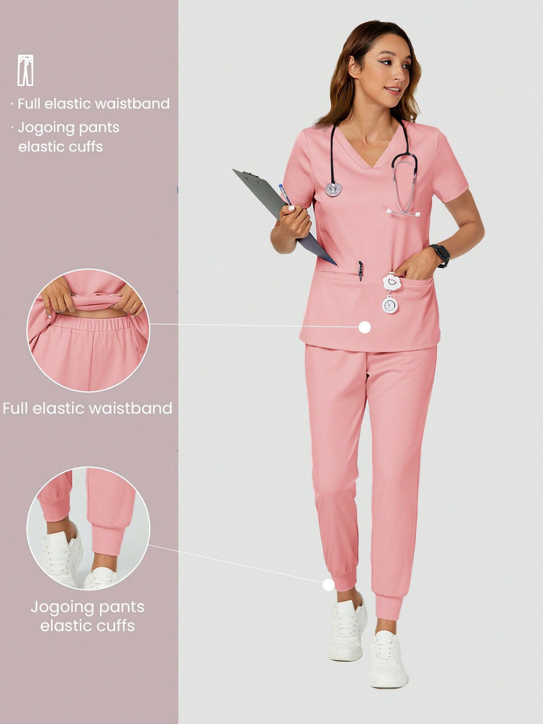 Compleu medical SHEIN, roz