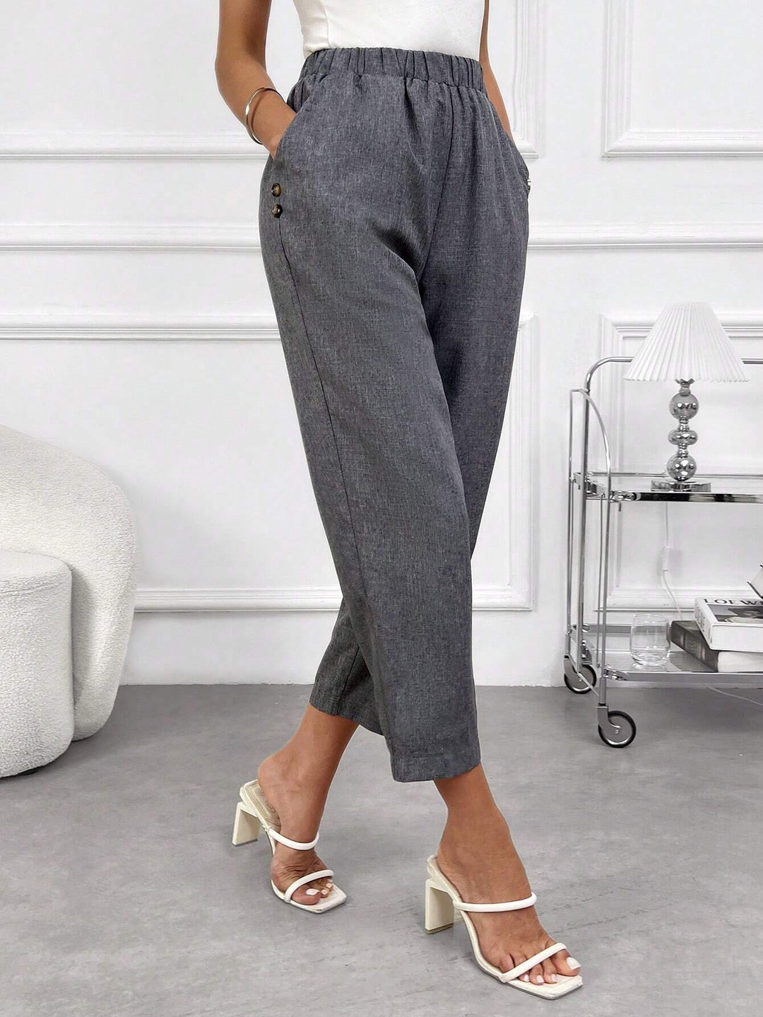 Pantaloni SHEIN, gri
