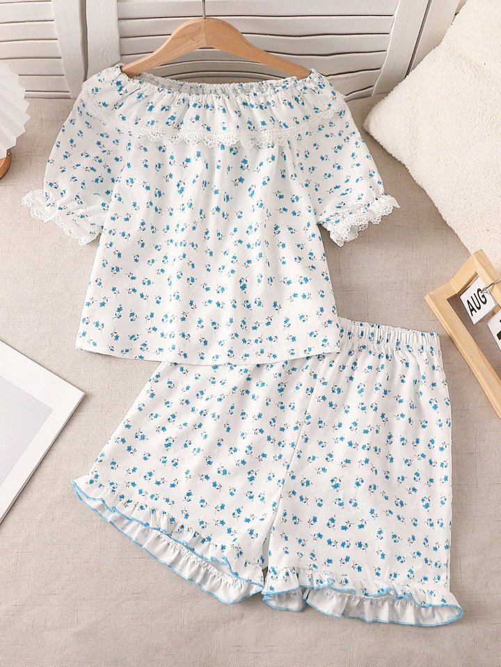Compleu pijamale SHEIN, alb