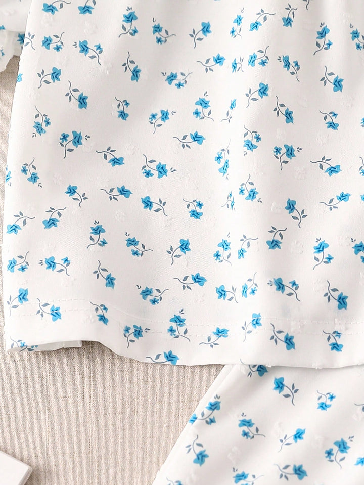 Compleu pijamale SHEIN, alb
