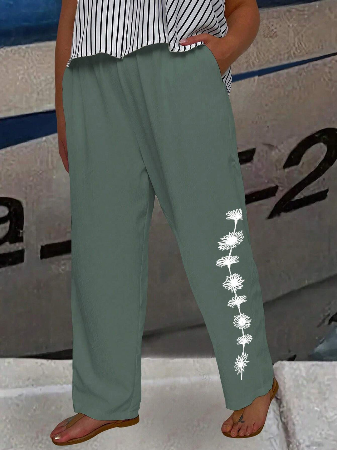 Pantaloni SHEIN, verde