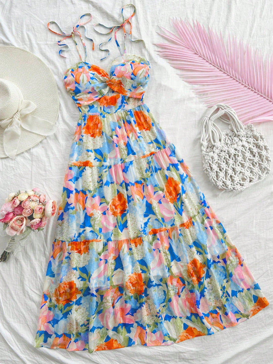 Rochie midi SHEIN, mix culori