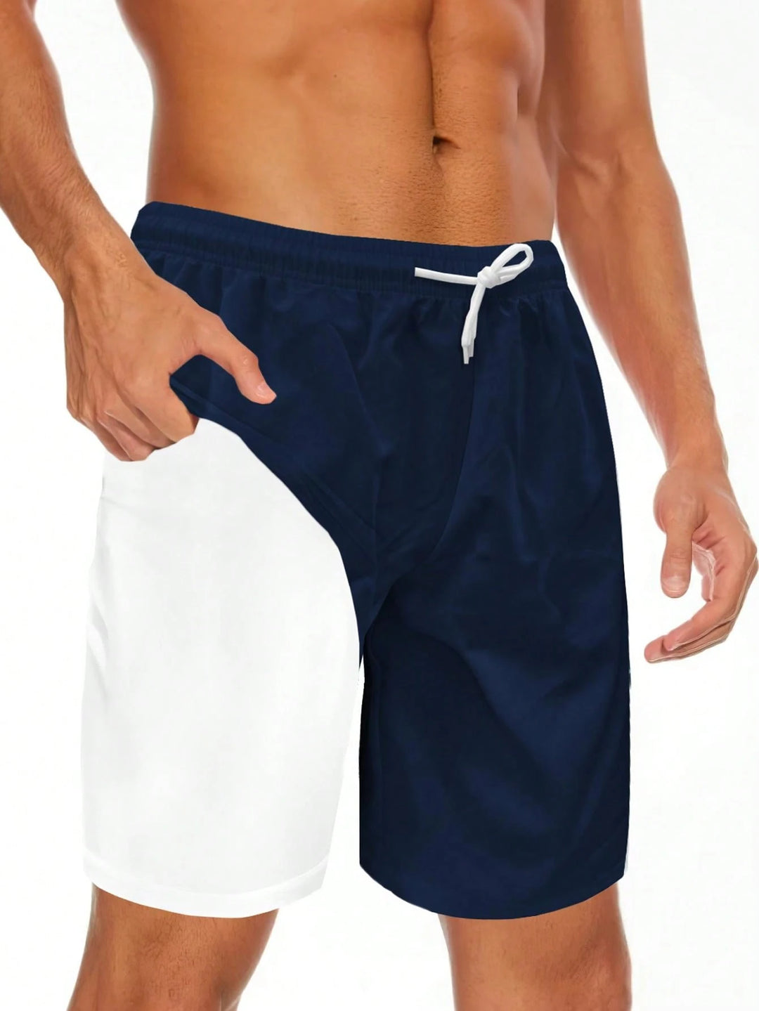 Pantaloni scurți SHEIN, albastru