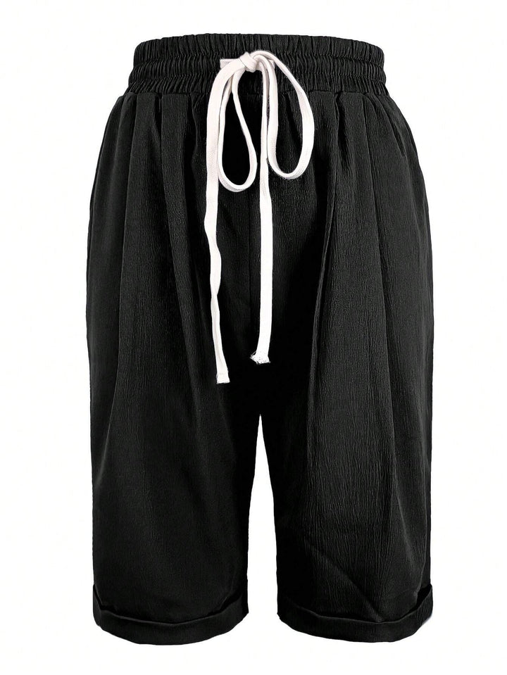 Pantaloni 3/4 SHEIN, negru