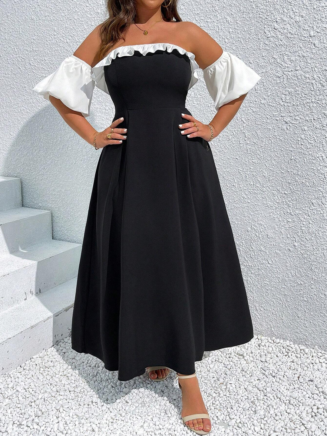 Rochie maxi SHEIN, negru