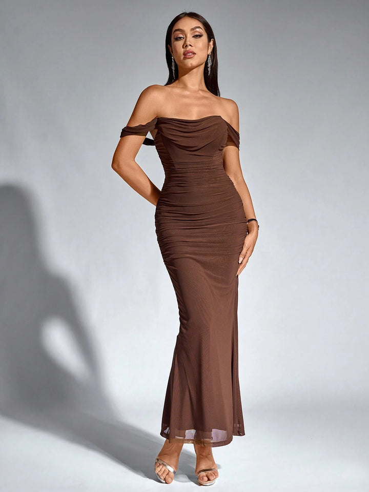 Rochie maxi SHEIN, maro