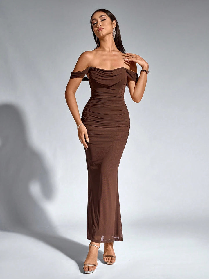 Rochie maxi SHEIN, maro