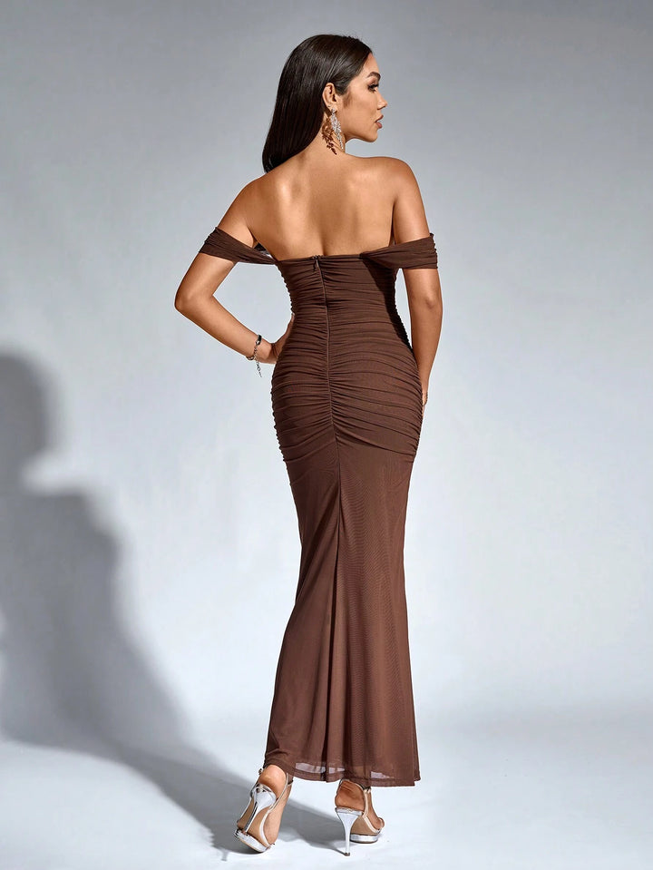 Rochie maxi SHEIN, maro