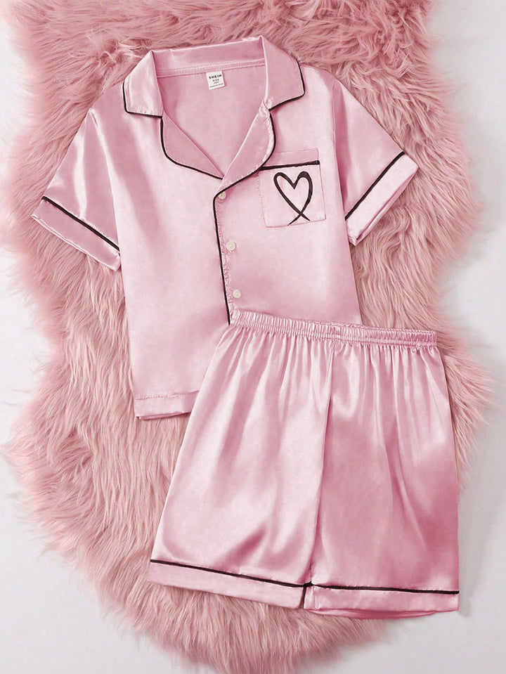 Compleu pijamale SHEIN, roz