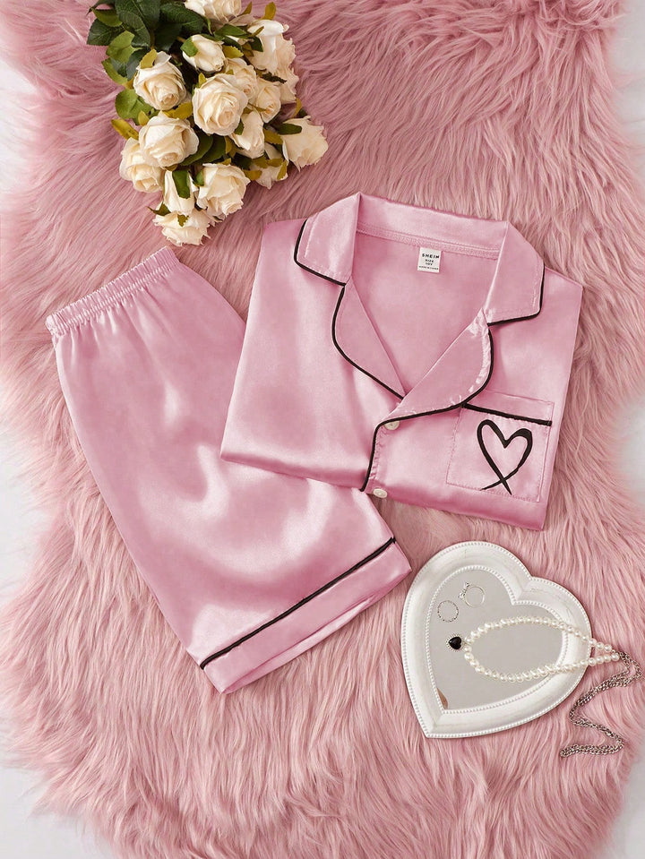 Compleu pijamale SHEIN, roz
