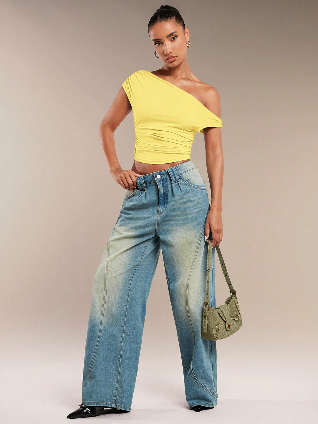 Top SHEIN, galben