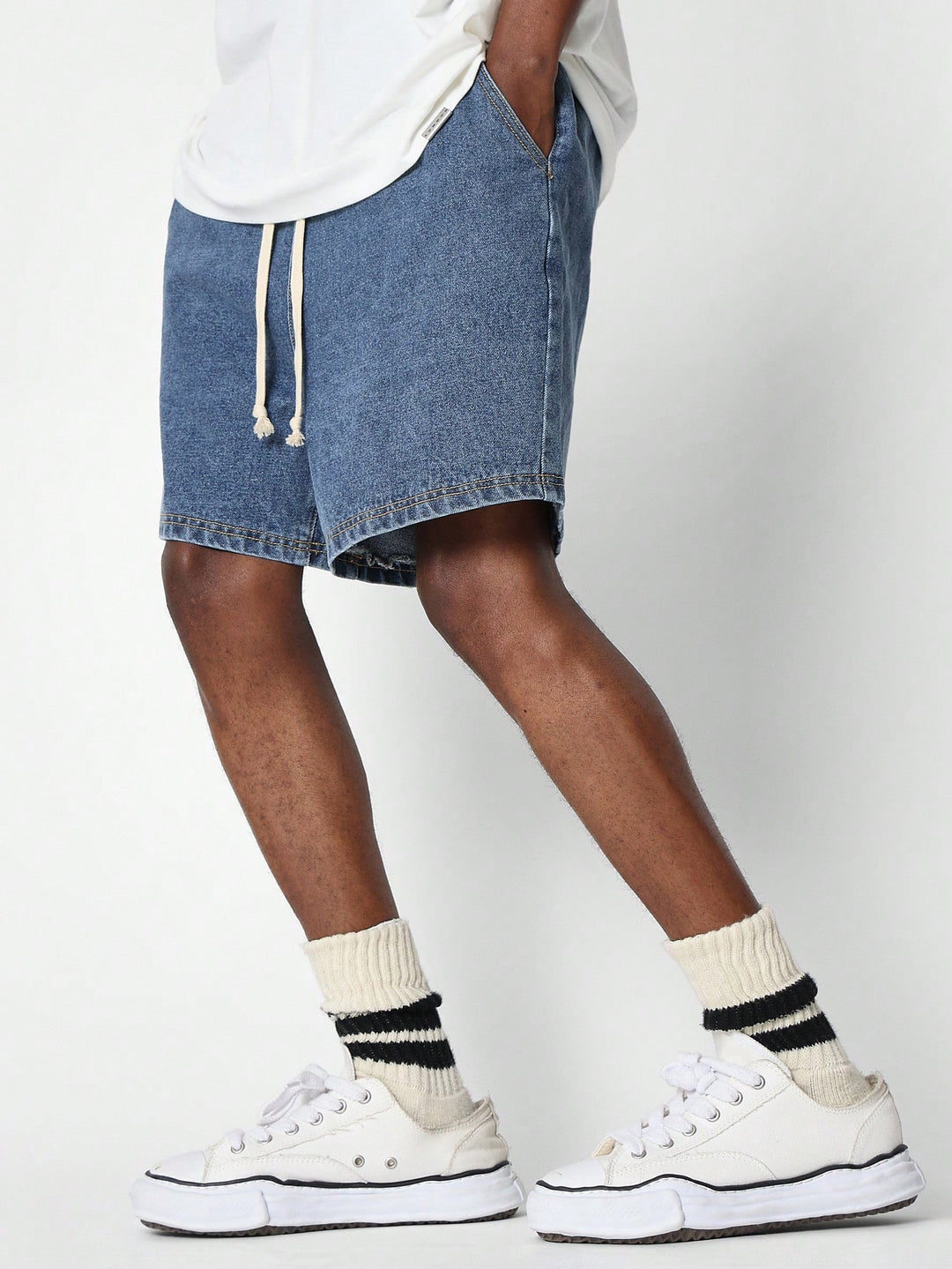 Pantaloni scurți SHEIN, albastru