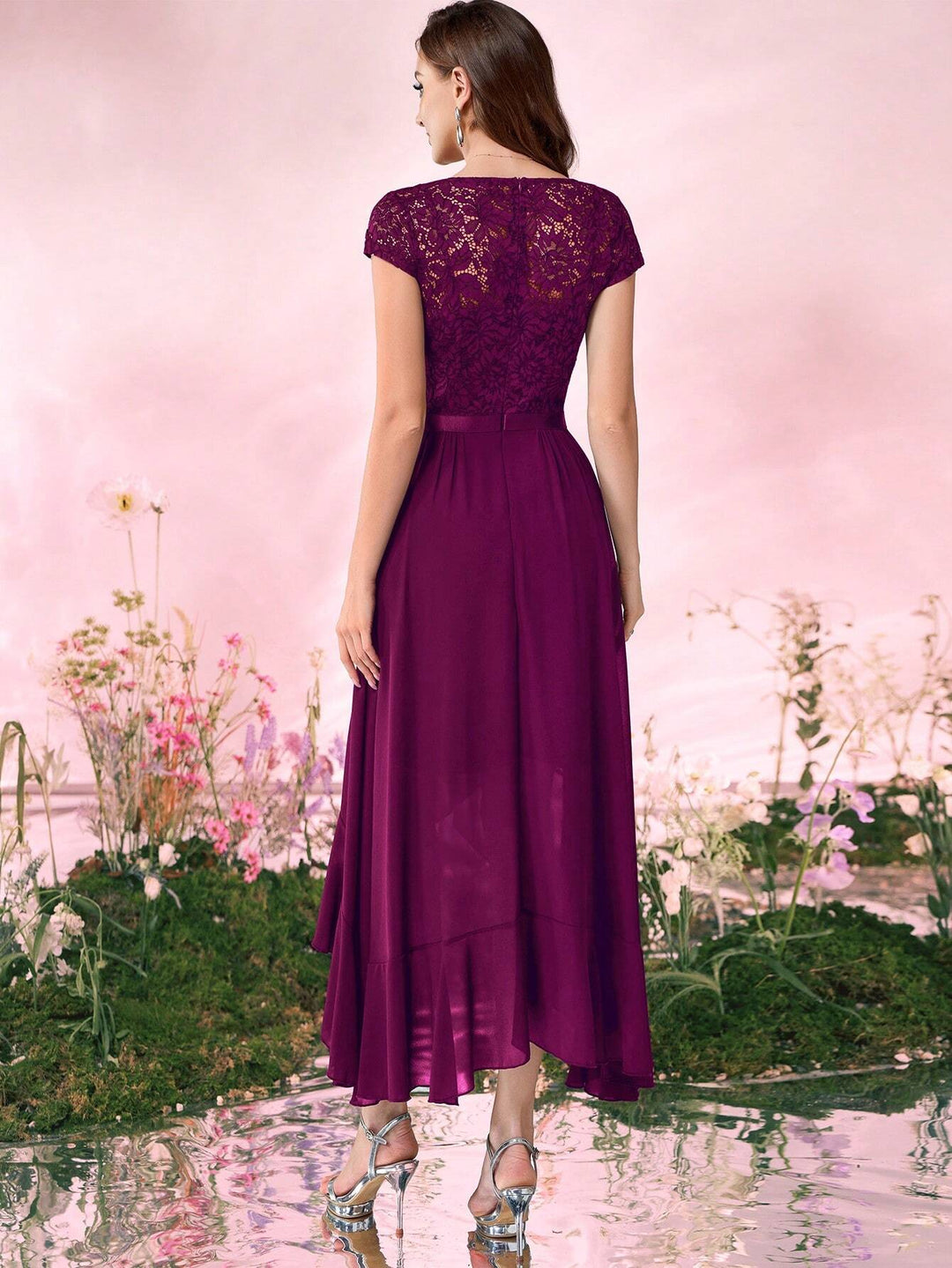 SHEIN midi ruha, lila