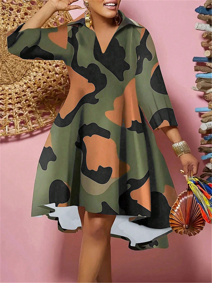 Rochie midi SHEIN, kaki