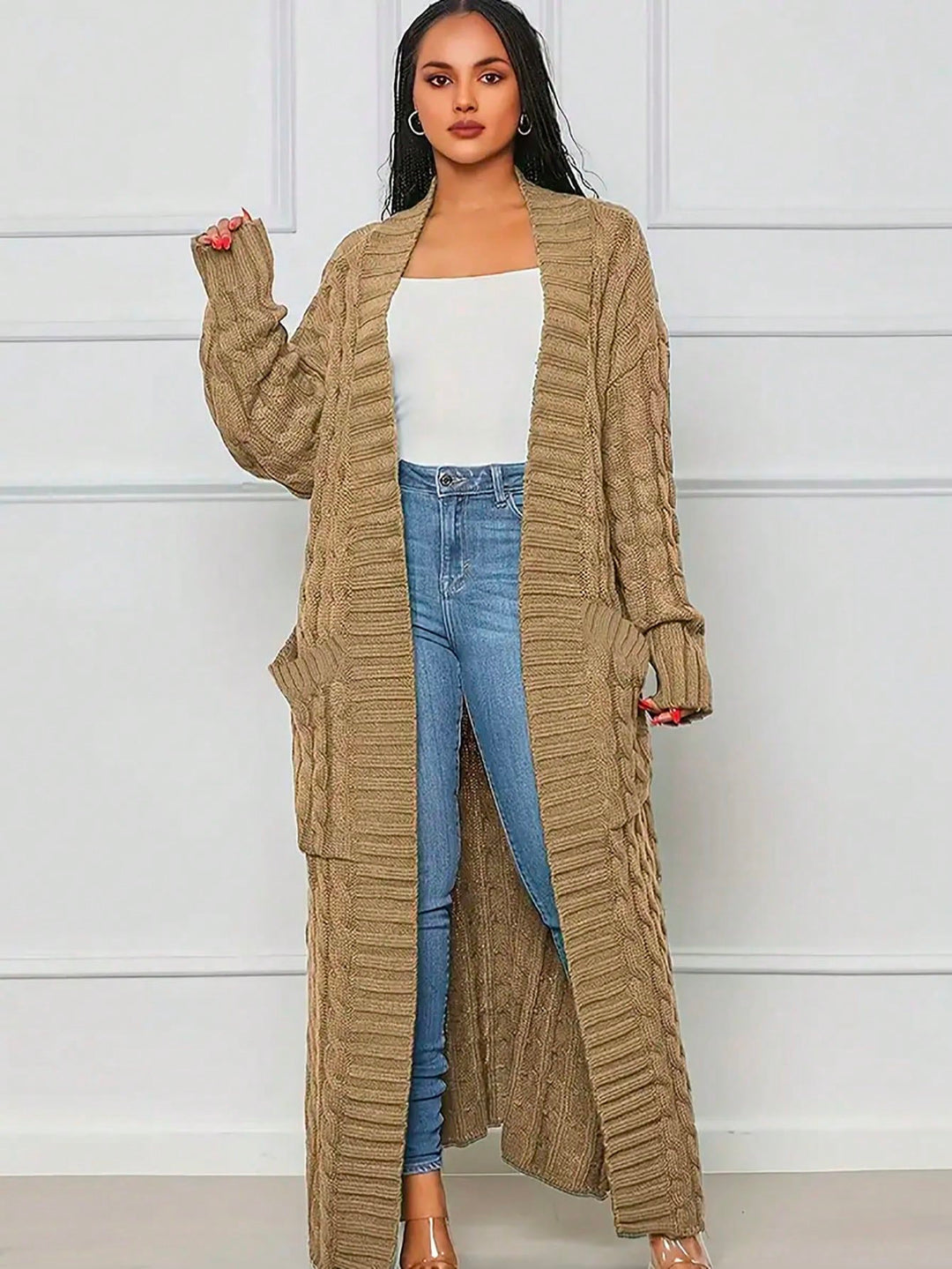 Cardigan SHEIN, kaki