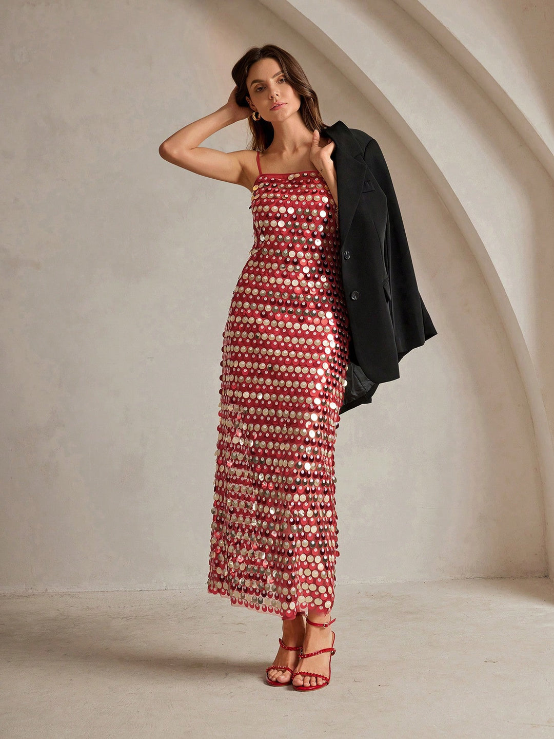Rochie maxi SHEIN, roșu