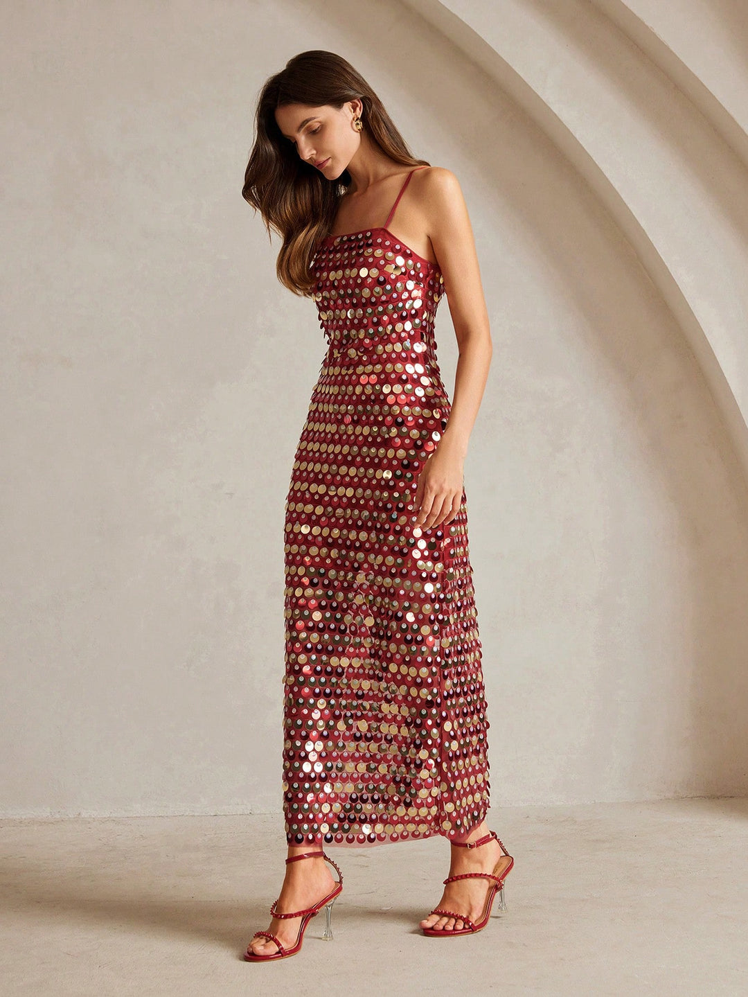 Rochie maxi SHEIN, roșu