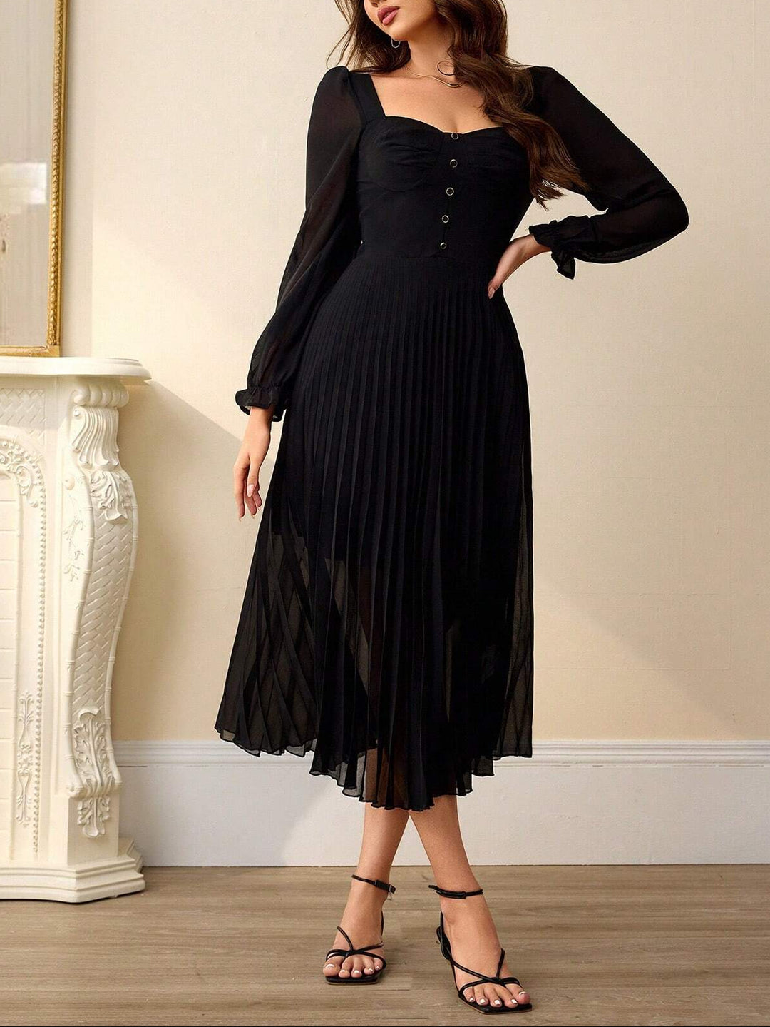 Rochie midi SHEIN, negru