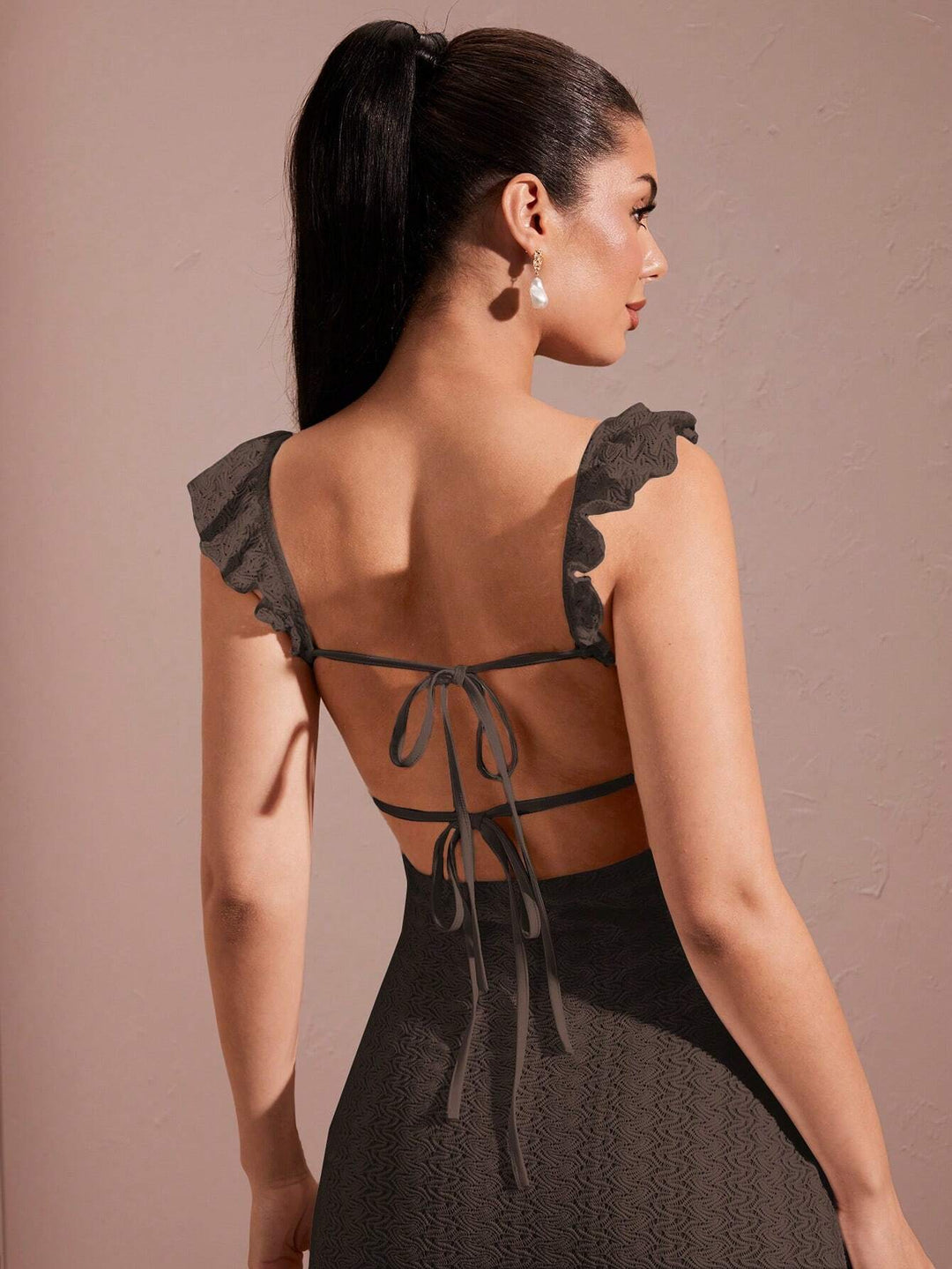 Shein maxi ruha, barna