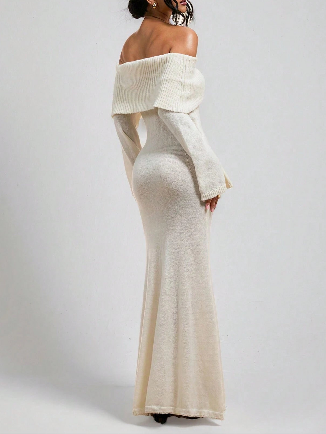Rochie maxi Shein, crem