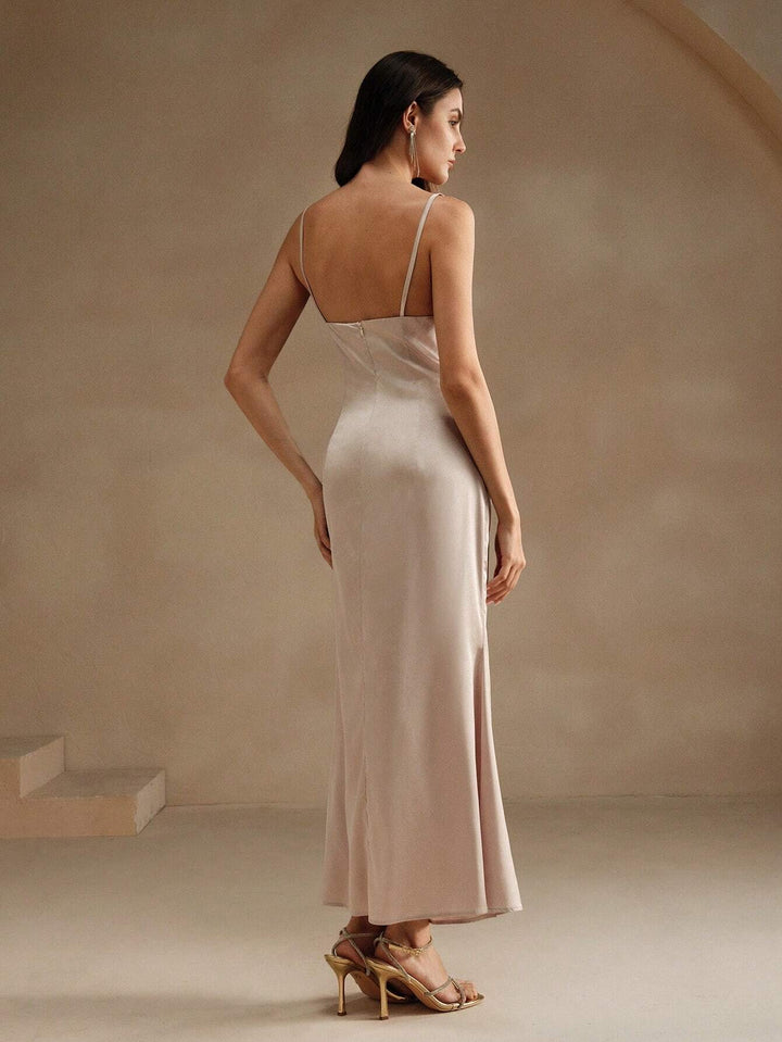 Rochie midi SHEIN, bej