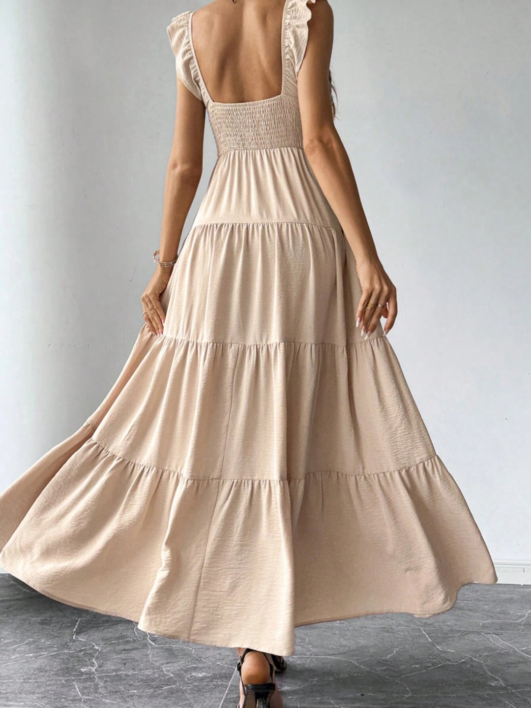 SHEIN maxi ruha, krémszínű
