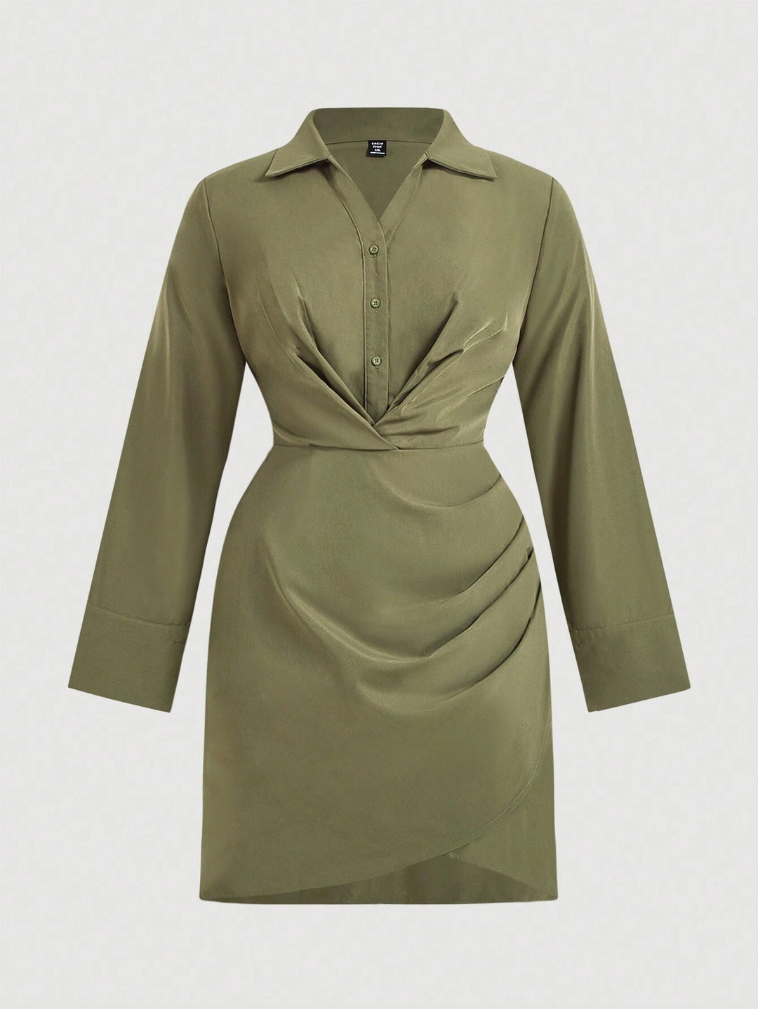 Rochie mini Shein Curve+, kaki