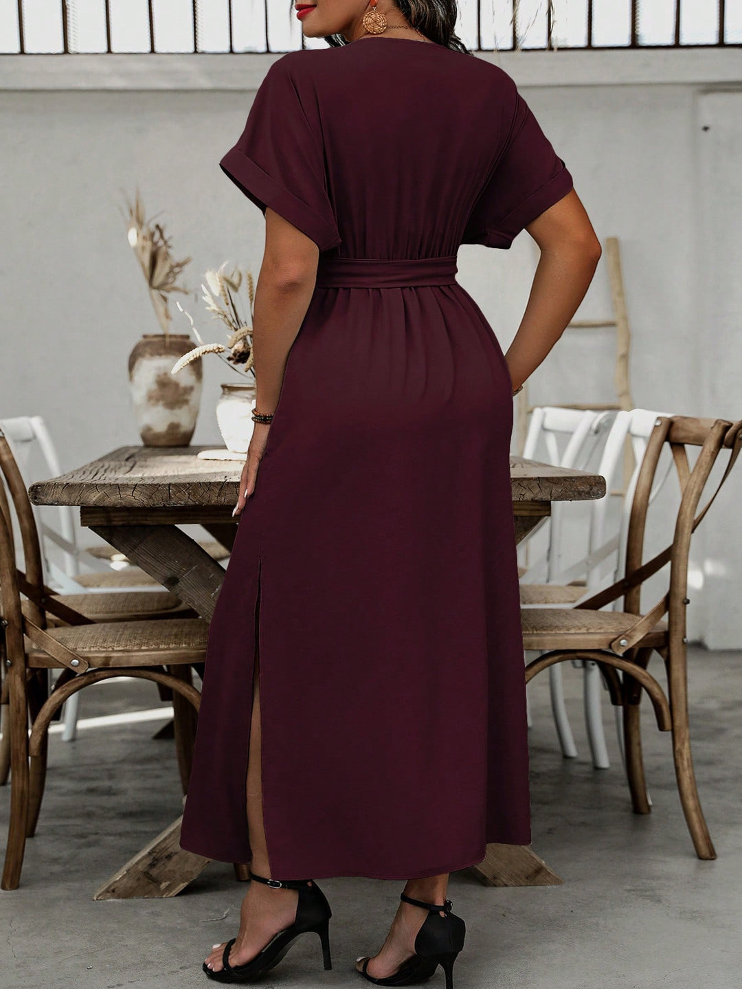 Rochie maxi SHEIN, vișiniu